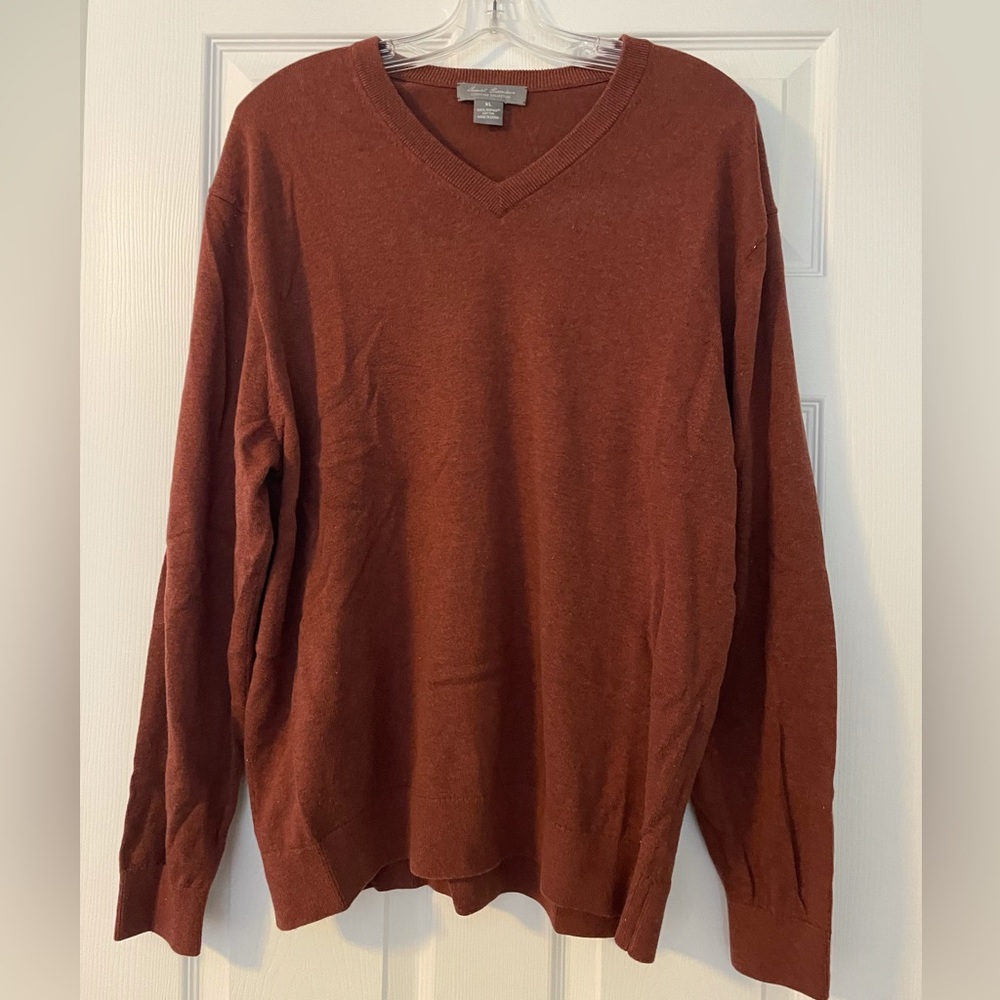 Daniel Cremieux Lightweight Cotton Sweater- Rust Color